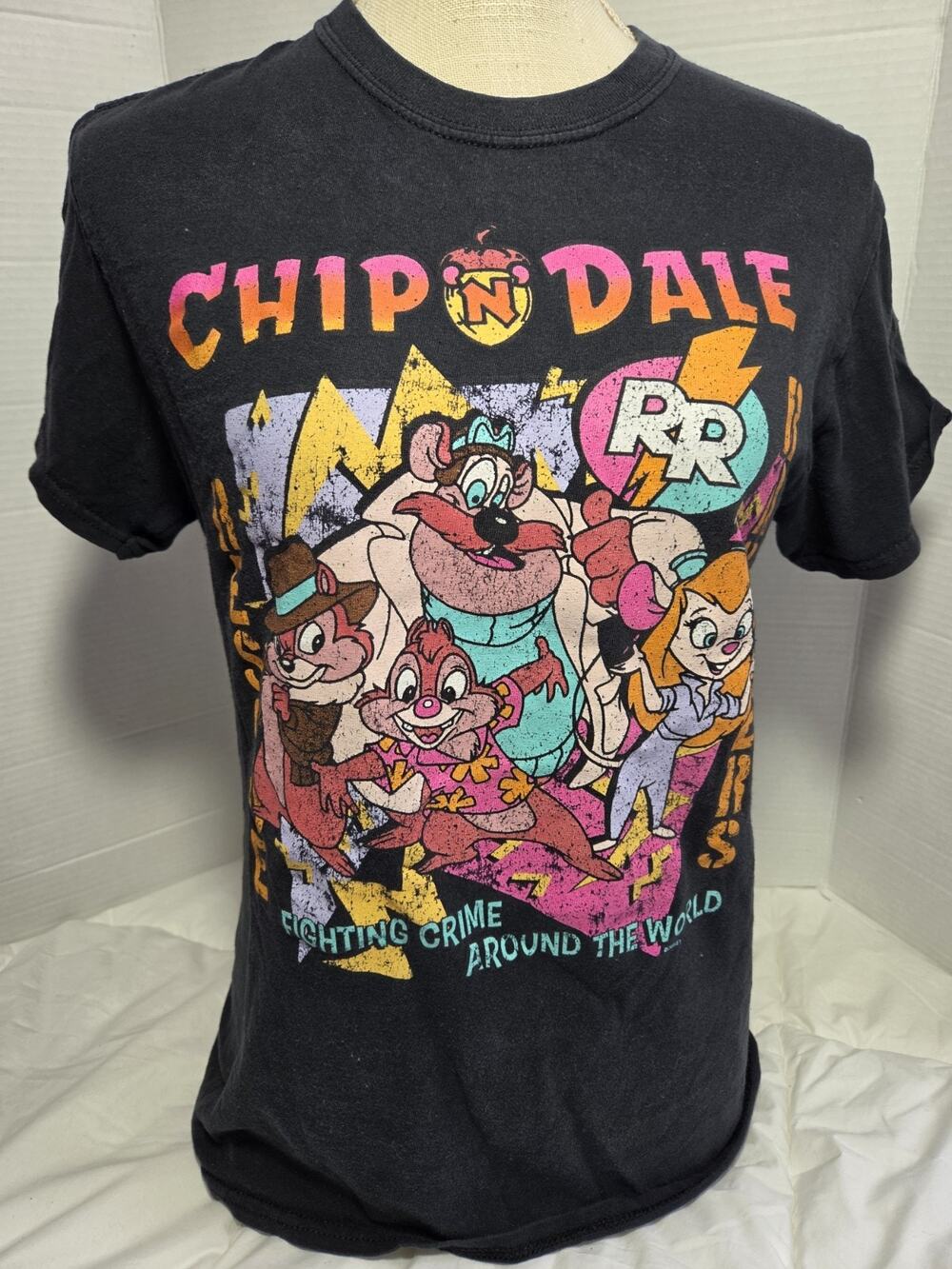 Chip N Dale Rescue Rangers Gadget Disney Vtg Graphic T-Shirt Sz S 90's Show